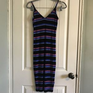 Express striped midi dress